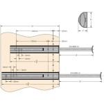 TAG Hardware Premium 14-18 inch Extendable Pull-Out Wardrobe Rod, Matte Gold